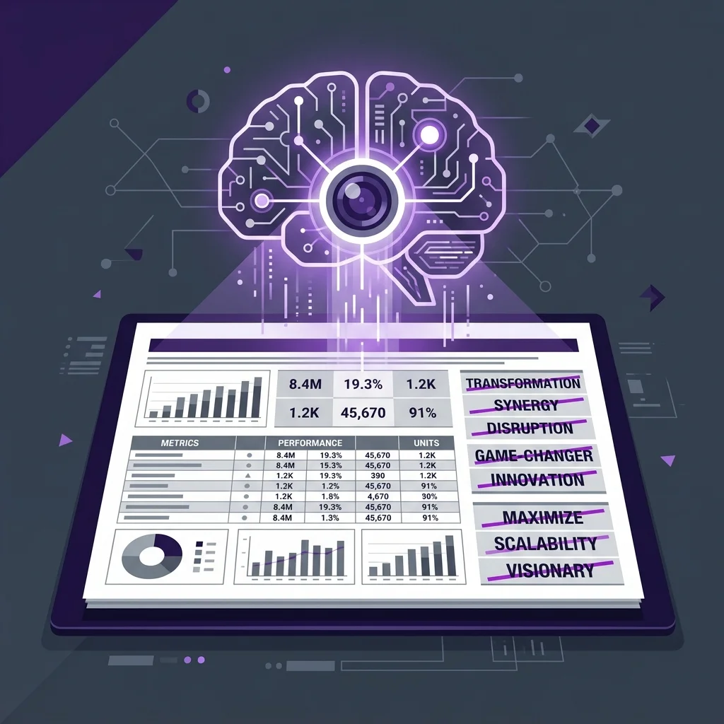 Inteligência artificial analisando dados factuais