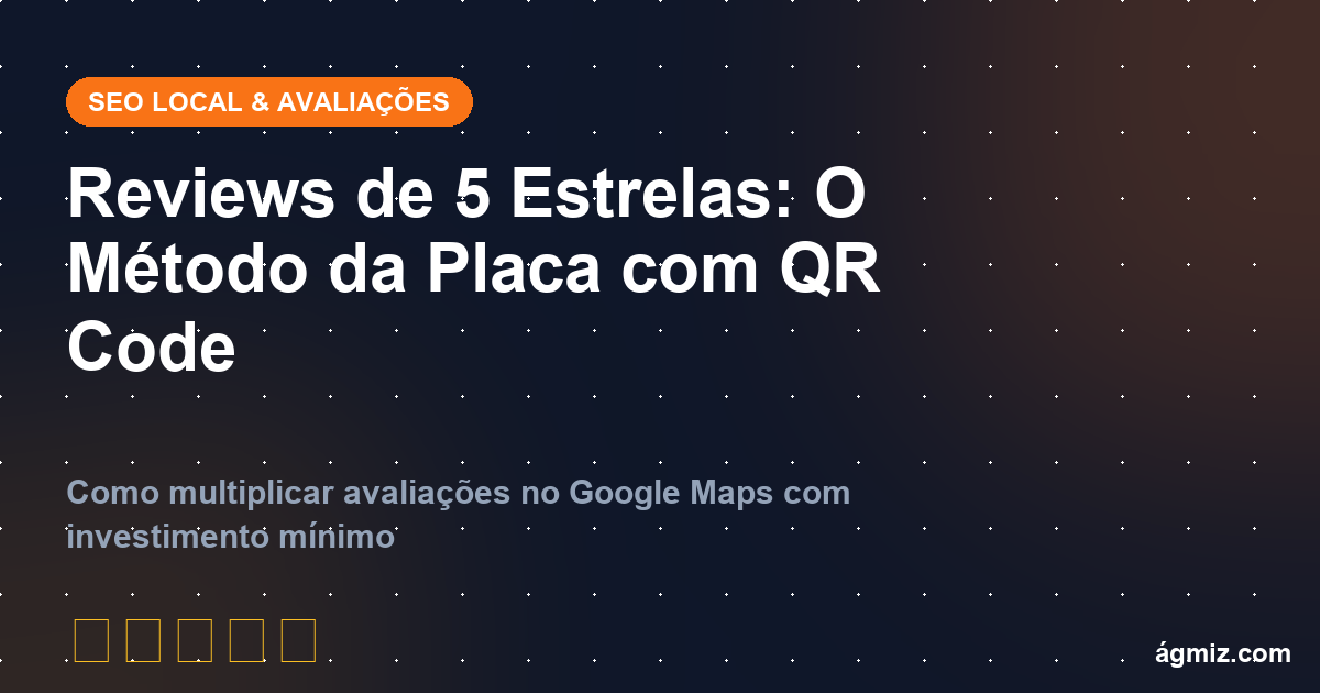 Método da placa de acrílico com QR Code para avaliações no Google Maps