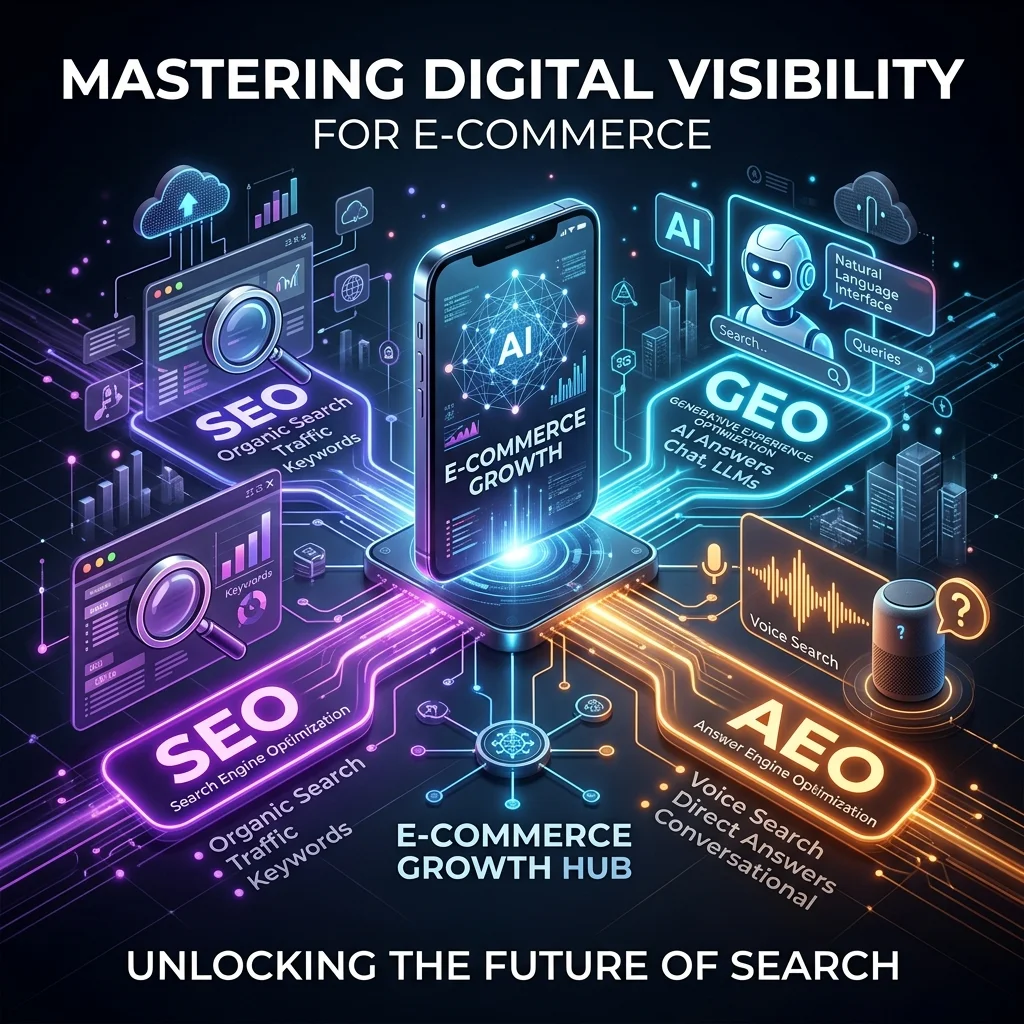 Qual é a diferença entre SEO, GEO e AEO?
