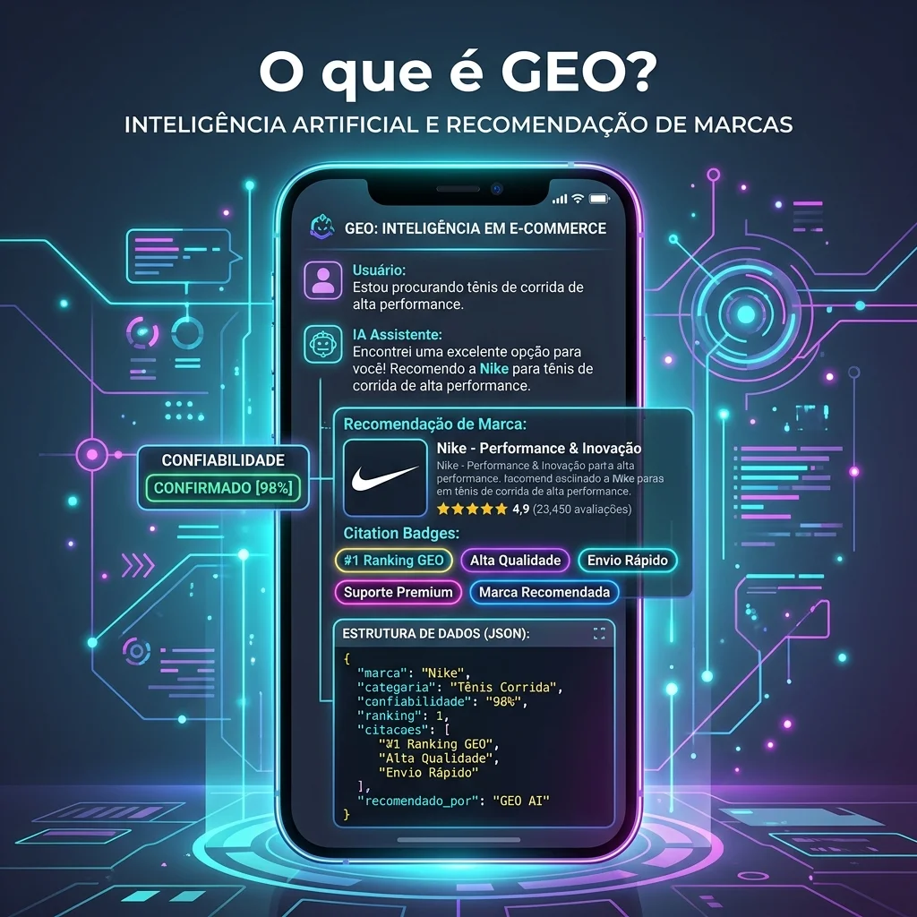 O que é GEO e como ele ajuda um e-commerce a ser recomendado por inteligências artificiais?